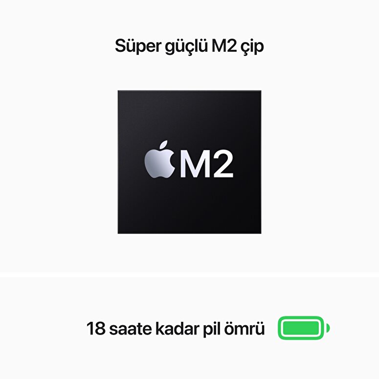 Teşhir - Apple MacBook Air 13' M2 Çip 8 Çekirdekli CPU 10 Çekirdekli GPU 8 GB Bellek 512GB SSD Gümüş  MLY03TU/A
