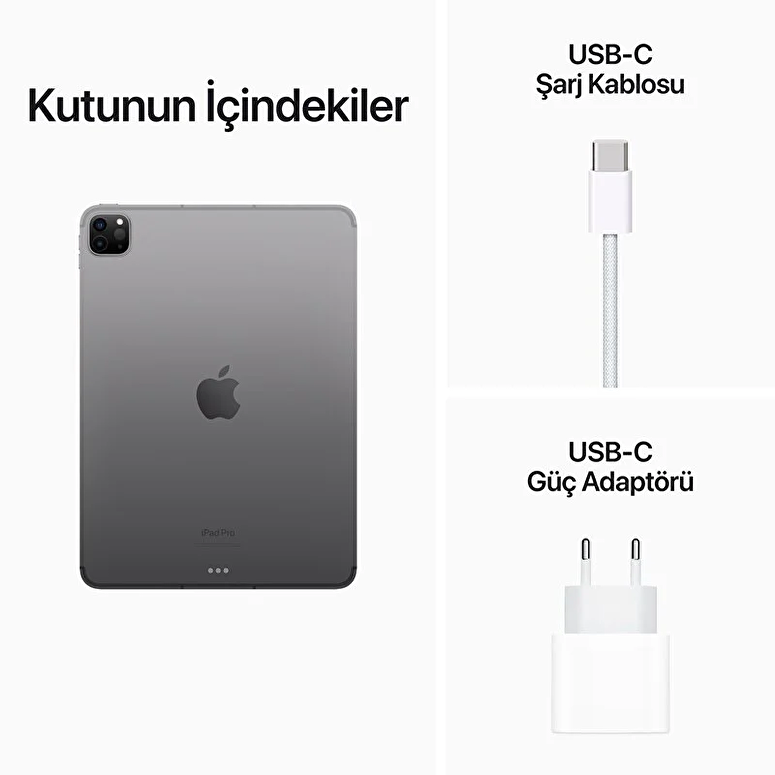 Apple 11 inç iPad Pro Wi-Fi + Cellular 128GB - Uzay Grisi  MNYC3TU/A