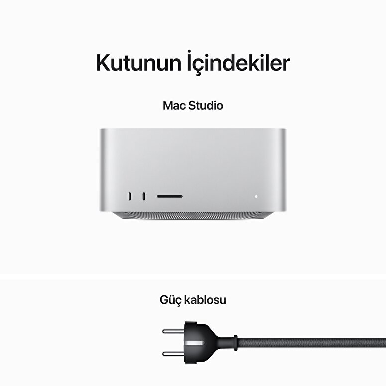 Mac Studio M2 Ultra çip 24 Çekirdekli CPU 60 çekirdekli GPU 1TB SSD MQH63TU/A