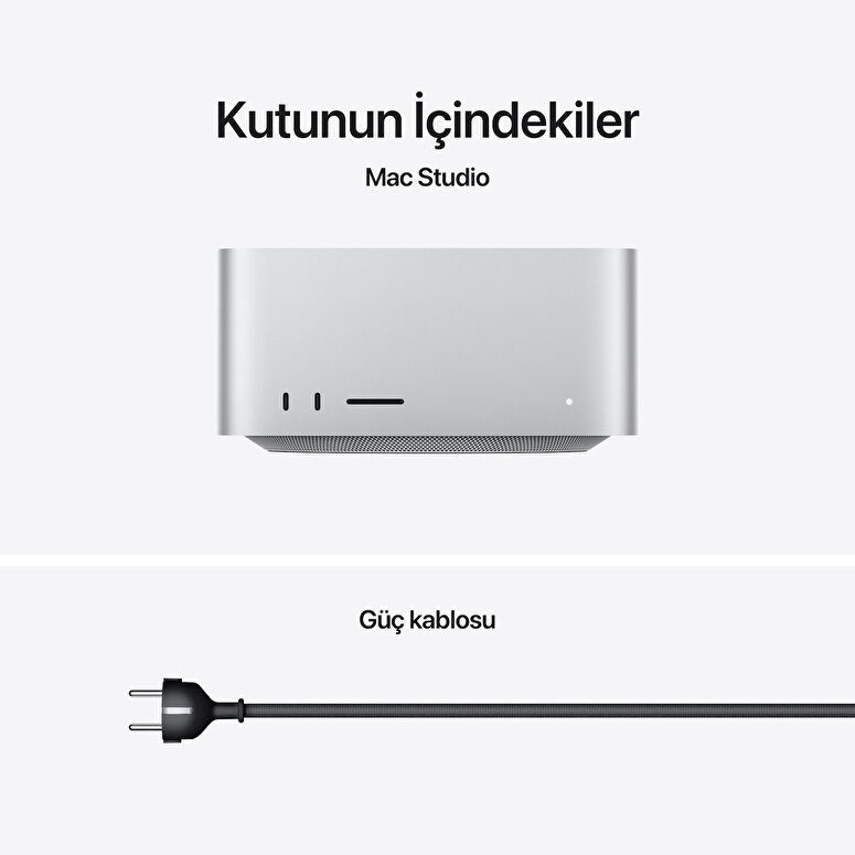 Mac Studio M2 Ultra çip 24 Çekirdekli CPU 60 çekirdekli GPU 1TB SSD MQH63TU/A