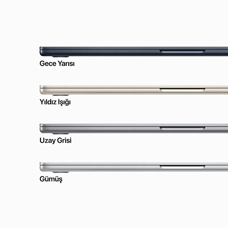 15 inç MacBook Air M2 çip 8 Çekirdekli CPU ve 10 çekirdekli GPU 256GB - Yıldız Işığı MQKU3TU/A