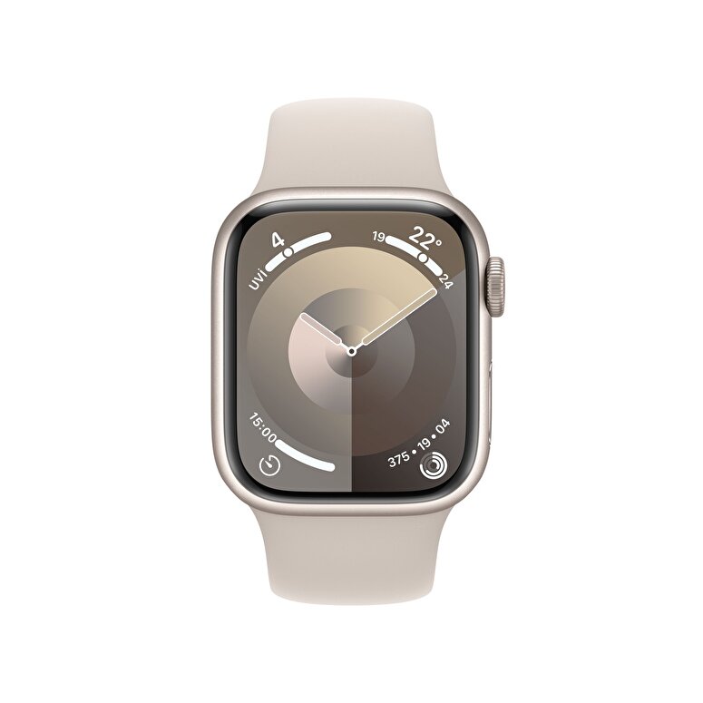 Apple Watch Series 9 GPS 41mm Yıldız Işığı Alüminyum Kasa ve Yıldız Işığı Spor Kordon - M/L  MR8U3TU/A