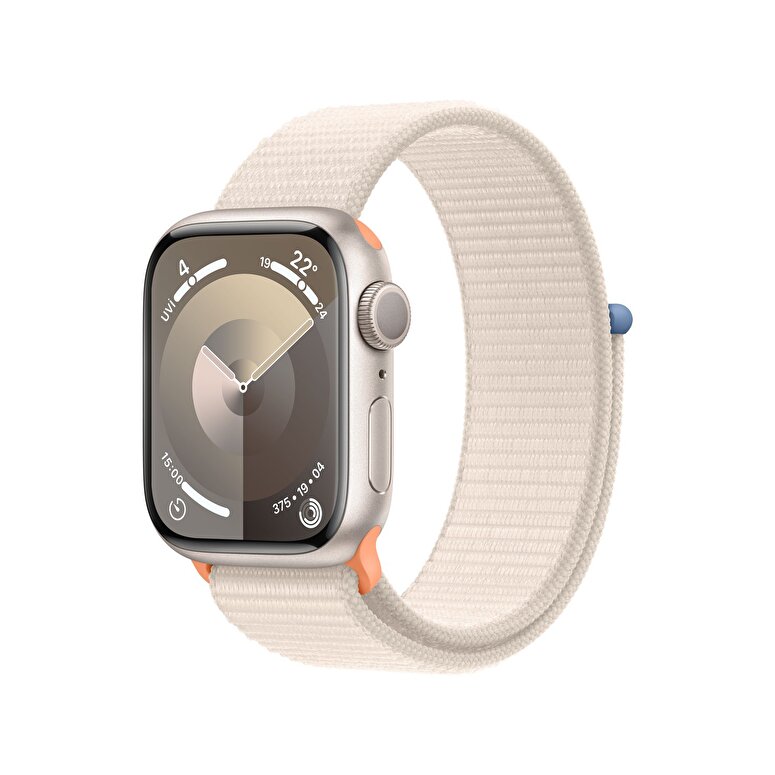 Apple Watch Series 9 GPS 41mm Yıldız Işığı Alüminyum Kasa ve Yıldız Işığı Spor Loop  MR8V3TU/A