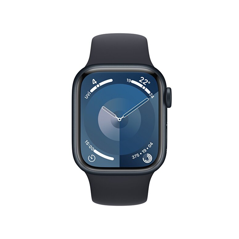 Apple Watch Series 9 GPS 41mm Gece Yarısı Alüminyum Kasa ve Gece Yarısı Spor Kordon - M/L  MR8X3TU/A
