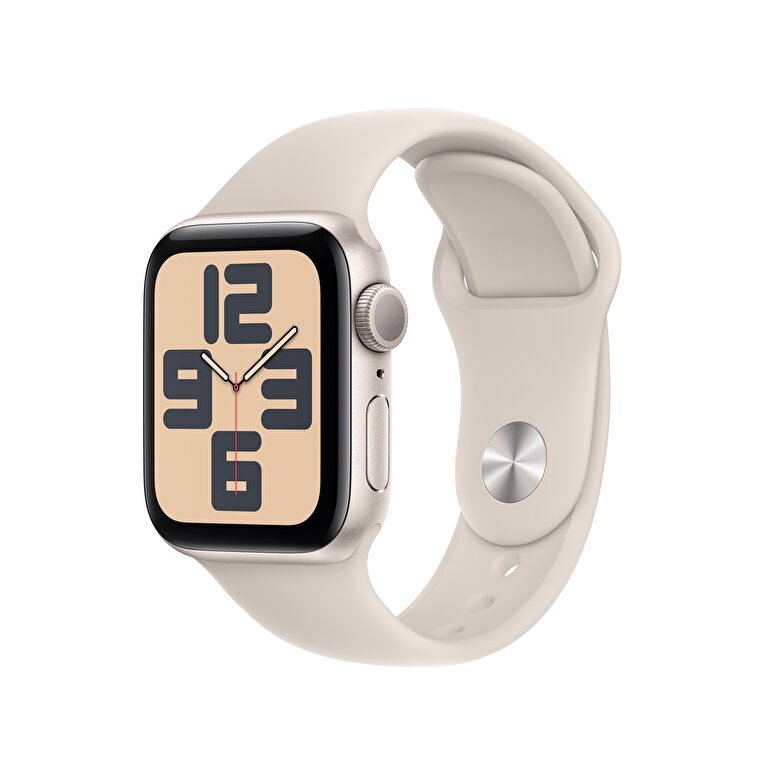 Apple Watch SE GPS 40mm Yıldız Işığı Alüminyum Kasa ve Yıldız Işığı Spor Kordon - S/M - MR9U3TU/A MR9U3TU/A