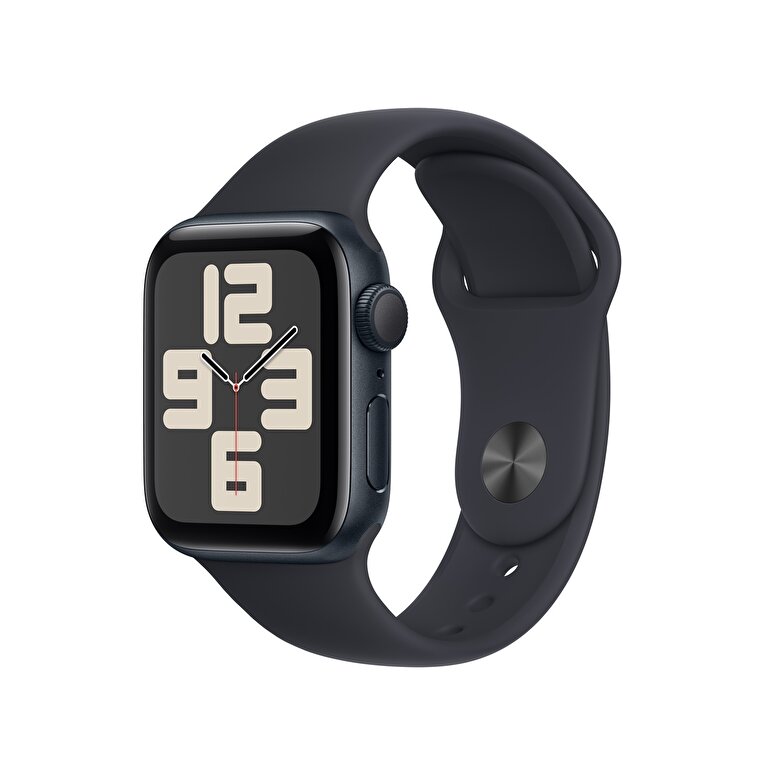 Apple Watch SE GPS 40mm Gece Yarısı Alüminyum Kasa ve Gece Yarısı Spor Kordon - S/M  MR9X3TU/A