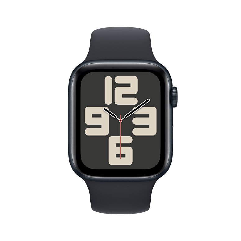 Apple Watch SE GPS 44mm Gece Yarısı Alüminyum Kasa ve Gece Yarısı Spor Kordon - S/M  MRE73TU/A