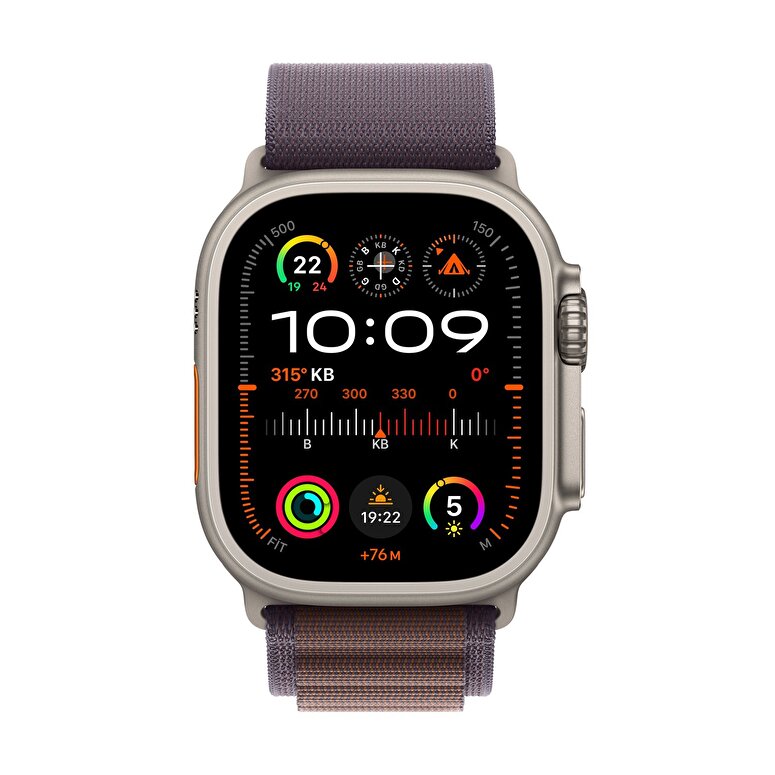 Apple Watch Ultra 2 GPS + Cellular, 49mm Titanyum Kasa ve Indigo Alpine Loop - Büyük Boy  MREW3TU/A