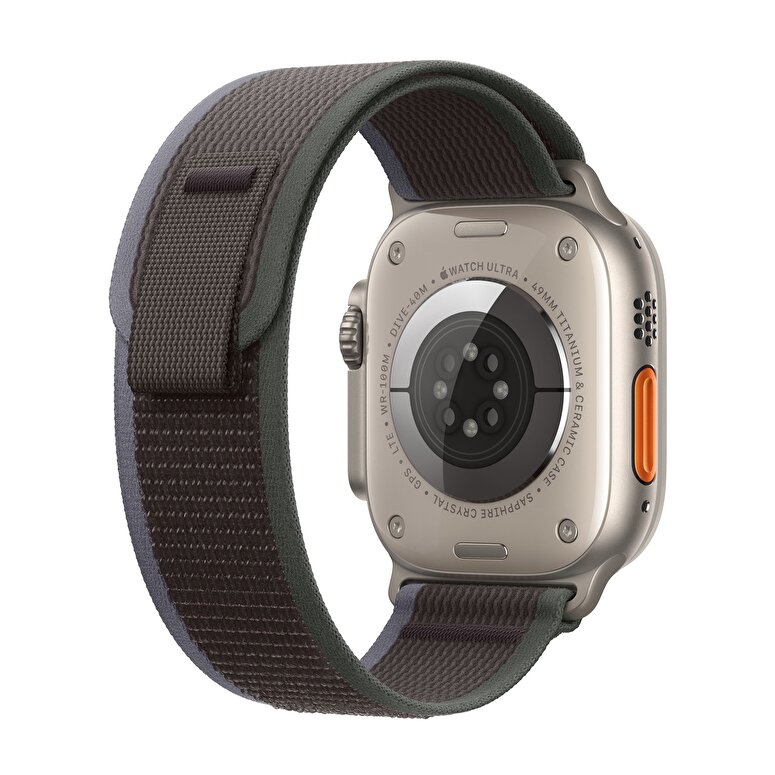 Apple Watch Ultra 2 GPS + Cellular, 49mm Titanyum Kasa ve Mavi/Siyah Trail Loop - S/M  MRF53TU/A