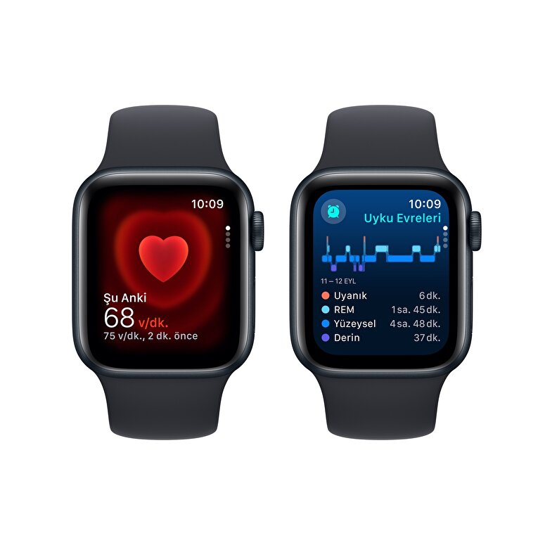 Apple Watch SE GPS + Cellular 40mm Gece Yarısı Alüminyum Kasa ve Gece Yarısı Spor Kordon - M/L  MRGA3TU/A