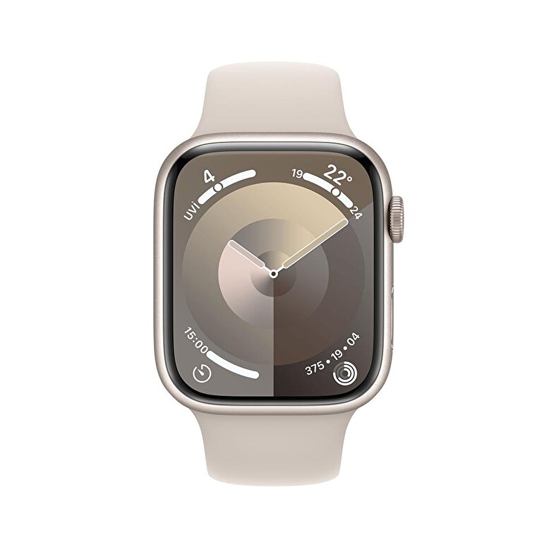 Apple Watch Series 9 GPS + Cellular 45mm Yıldız Işığı Alüminyum Kasa ve Yıldız Işığı Spor Kordon - S/M - MRM83TU/A MRM83TU/A