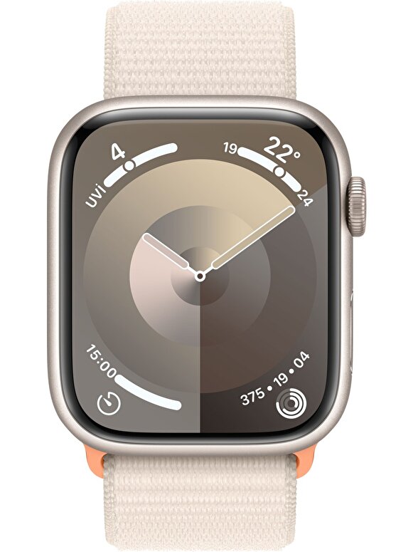 Apple Watch Series 9 GPS + Cellular 45mm Yıldız Işığı Alüminyum Kasa ve Yıldız Işığı Spor Loop - MRMA3TU/A MRMA3TU/A