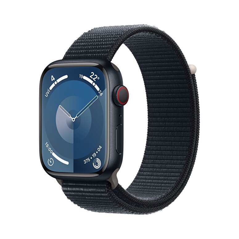 Apple Watch Series 9 GPS + Cellular 45mm Gece Yarısı Alüminyum Kasa ve Gece Yarısı Spor Loop - MRMF3TU/A MRMF3TU/A