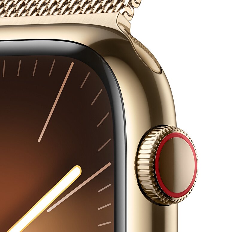 Apple Watch Series 9 GPS + Cellular 45mm Altın Rengi Paslanmaz Çelik Kasa ve Altın Rengi Milano Loop - MRMU3TU/A MRMU3TU/A