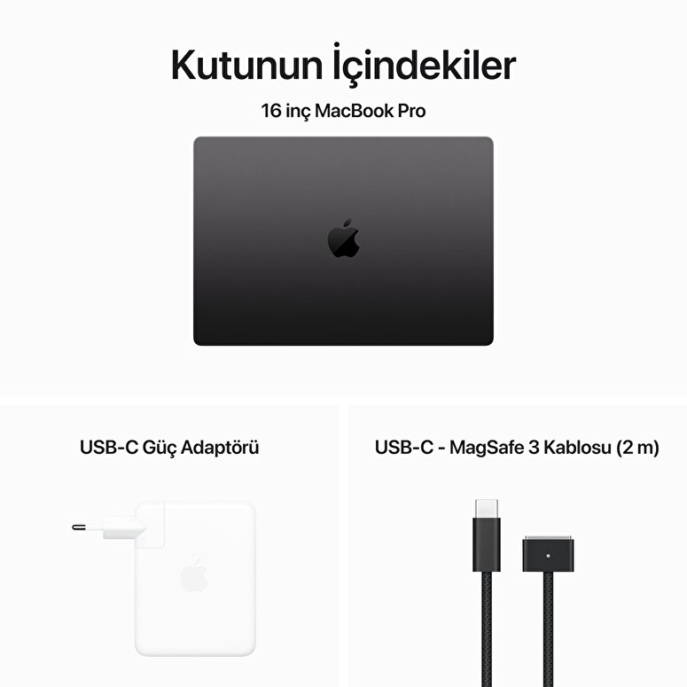 MacBook Pro 16 inc M3 Max 14CPU 30GPU 36GB 1TB Uzay Siyahı  MRW33TU/A
