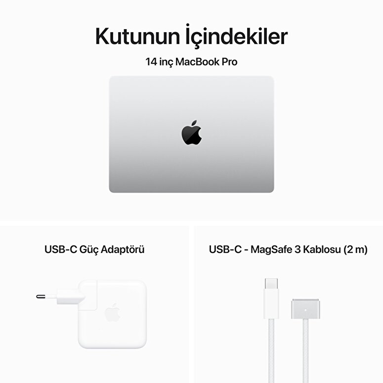 MacBook Pro 14 inc M3 Max 14CPU 30GPU 36GB 1TB SSD Gümüş  MRX83TU/A