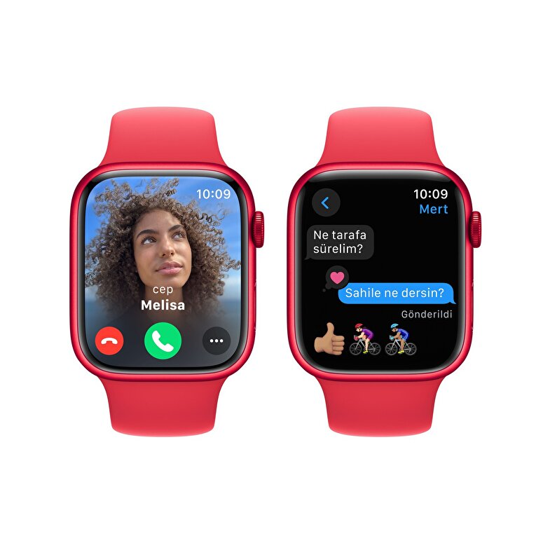 Apple Watch Series 9 GPS 45mm (PRODUCT)RED Alüminyum Kasa ve (PRODUCT)RED Spor Kordon - S/M  MRXJ3TU/A