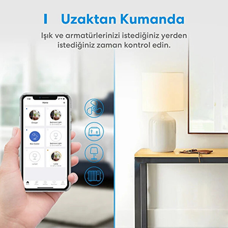 Meross Akıllı Priz 2 Tekli MSS210H