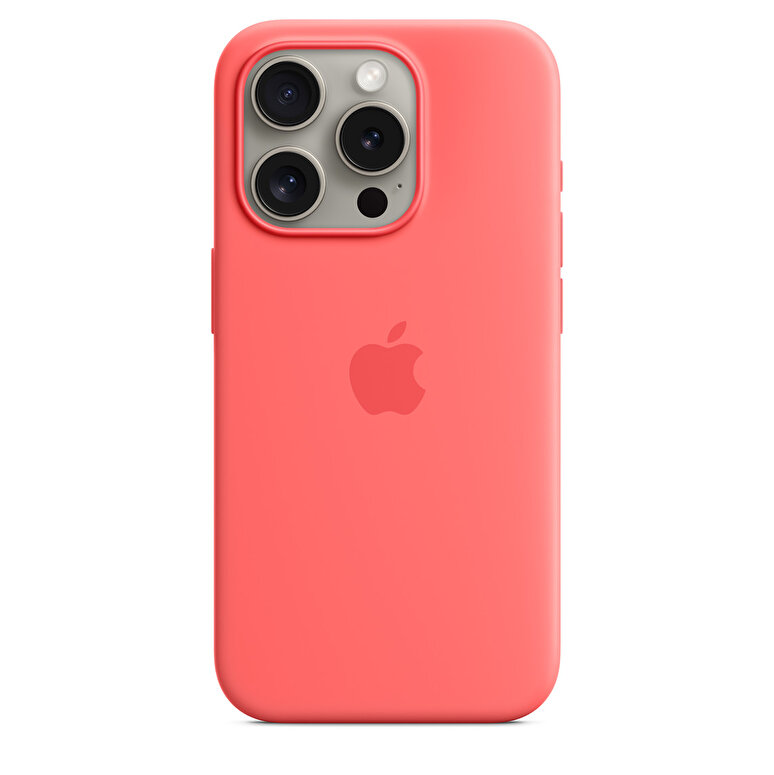 Apple iPhone 15 Pro için MagSafe özellikli Silikon Kılıf - Guava MT1G3ZM/A