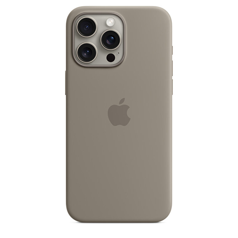 Apple iPhone 15 Pro Max için MagSafe özellikli Silikon Kılıf - Kil Rengi MT1Q3ZM/A