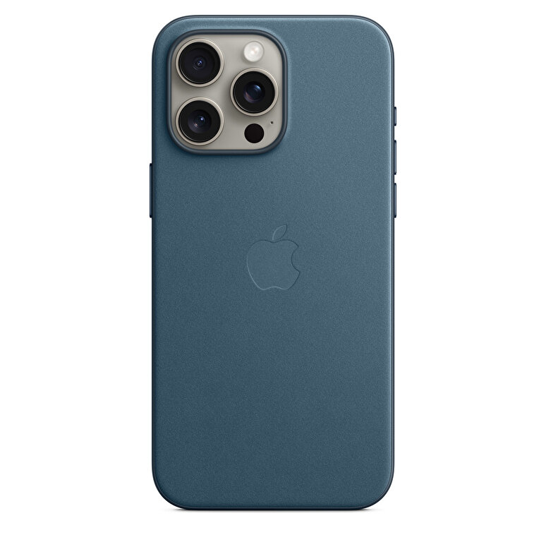 Apple iPhone 15 Pro Max için MagSafe özellikli Mikro Dokuma Kılıf - Pasifik Mavisi MT4Y3ZM/A