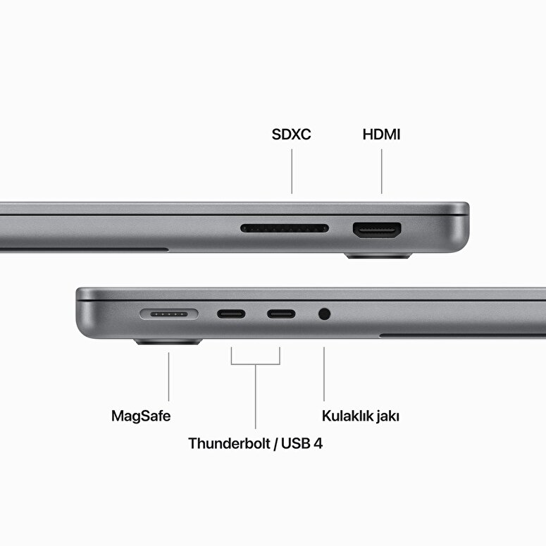 MacBook Pro 14 inc M3 8CPU 10GPU 8GB 512GB Uzay Grisi  MTL73TU/A