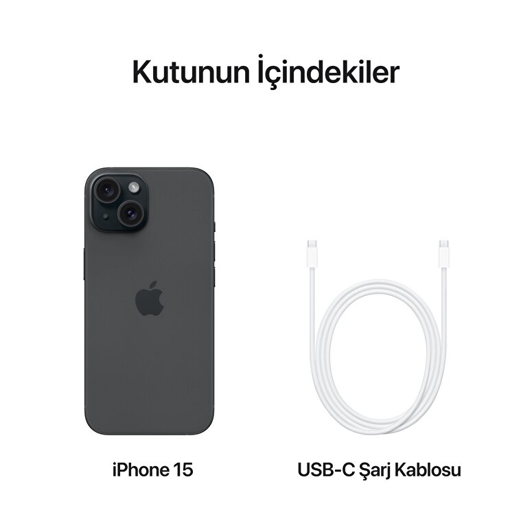 Apple iPhone 15 256GB Siyah  MTP63TU/A