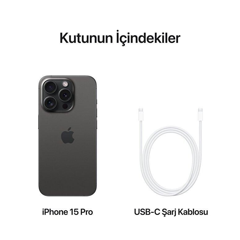 Apple iPhone 15 Pro 512GB Siyah Titanyum  MTV73TU/A
