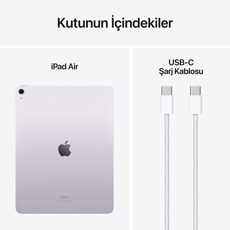 Apple 13 inç iPad Air M2 Wi-Fi 128GB Mor  MV2C3TU/A