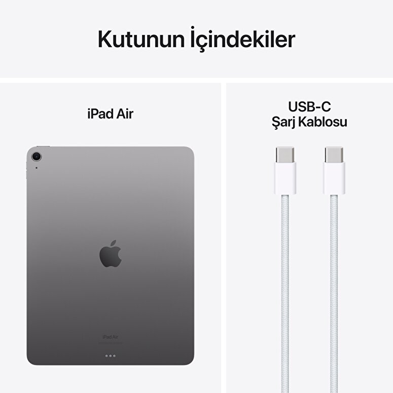 Apple 13 inç iPad Air M2 Wi-Fi 512GB Uzay Grisi  MV2J3TU/A