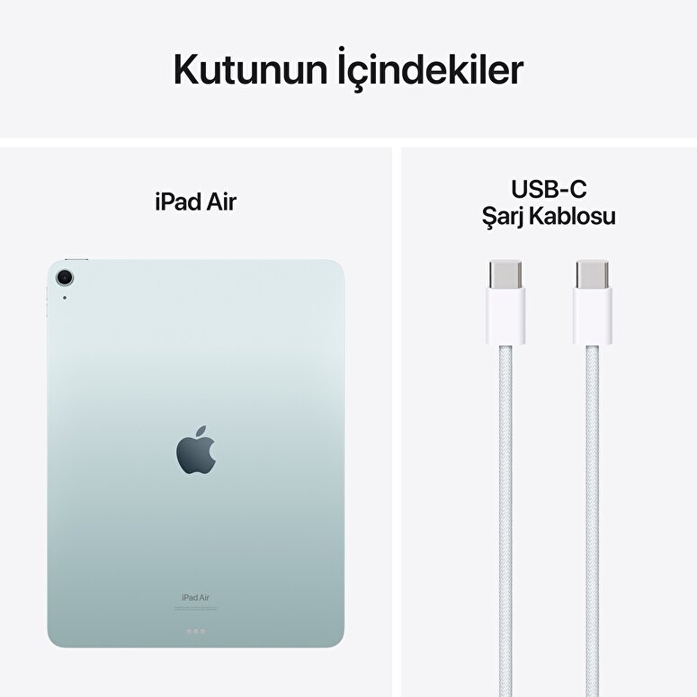 Apple 13 inç iPad Air M2 Wi-Fi 512GB Mavi  MV2K3TU/A
