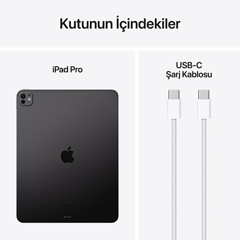 Apple 13 inç iPad Pro M4 WiFi 256GB  Standard  Cam Uzay Siyahı  MVX23TU/A