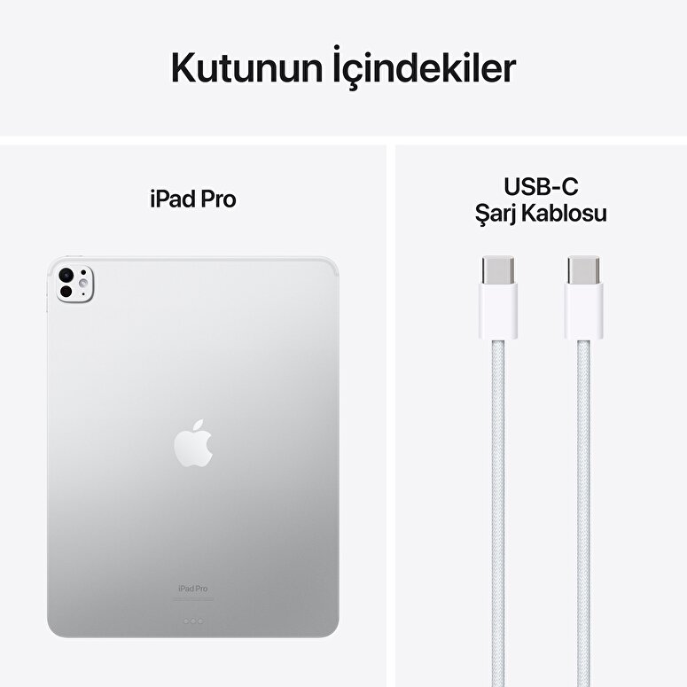 Apple 13 inç iPad Pro M4 WiFi 256GB  Standard  Cam Gümüş  MVX33TU/A
