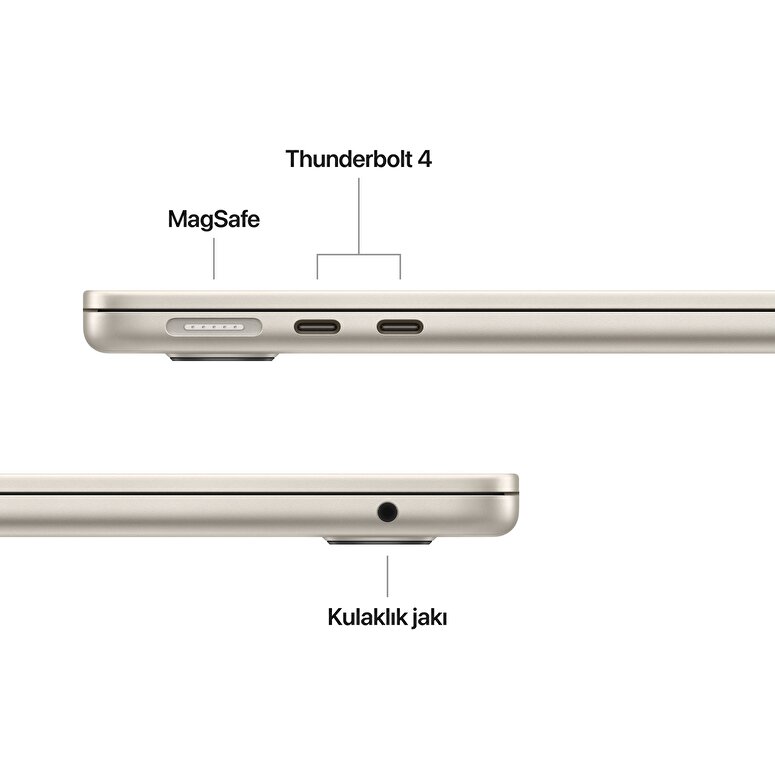 Apple MacBook Air 13' M4 Çip 10 Çekirdekli CPU 8 Çekirdekli GPU 16GB Bellek 256GB SSD Yıldız Işığı MW0Y3TU/A