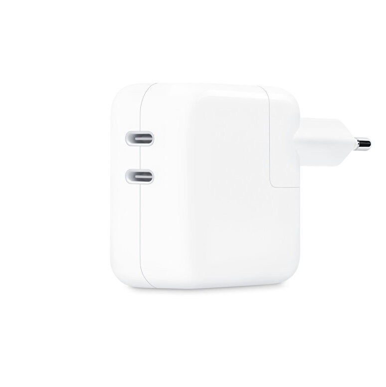 35 W Çift USB-C Bağlantı Noktalı Güç Adaptörü MW2K3TU/A