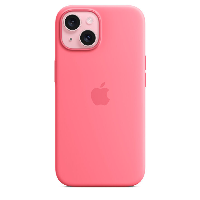 iPhone 15 için MagSafe özellikli Silikon Kılıf - Pembe  MWN93ZM/A