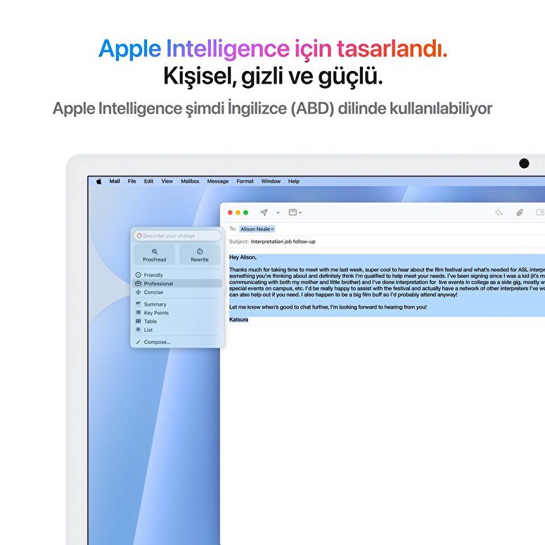 Apple iMac 24inc Retina 4.5K, M4 10-core CPU, 10-core GPU, 16GB Bellek, 512GB SSD, Mavi  MWV33TU/A