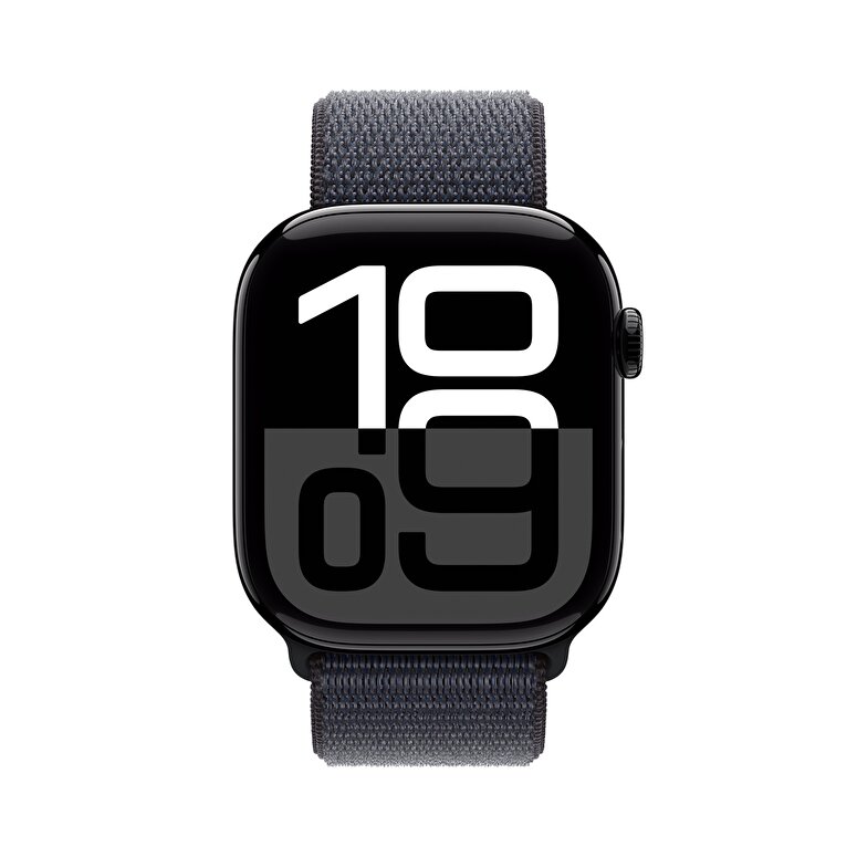Apple Watch Series 10 GPS 46mm Simsiyah Alüminyum Kasa  Mürekkep Moru Spor Loop  MWWR3TU/A