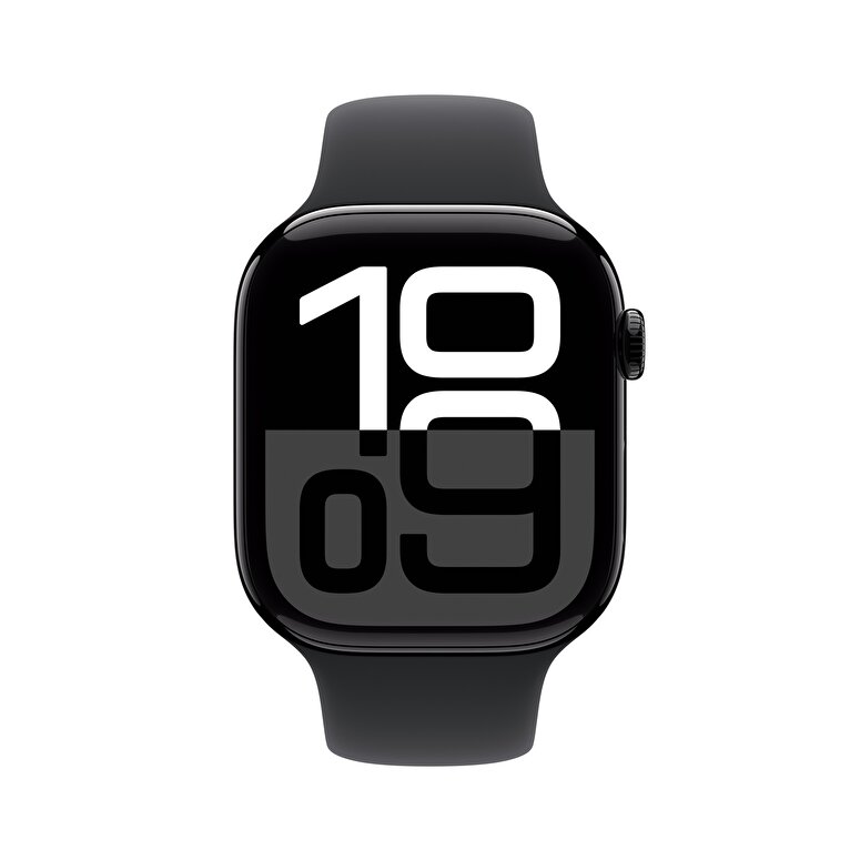 Apple Watch Series 10 GPS + Cellular 42mm Simsiyah Alüminyum Kasa  Siyah Spor Kordon - S/M  MWX63TU/A