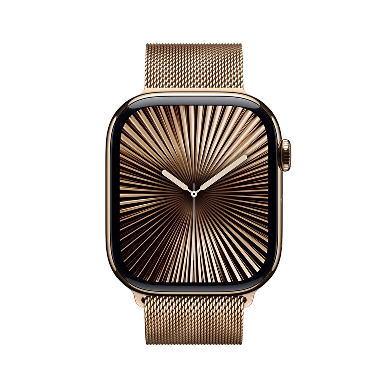 Apple Watch Series 10 GPS + Cellular 42mm Altın Rengi Titanyum Kasa  Altın Rengi Milano Loop  MX083TU/A