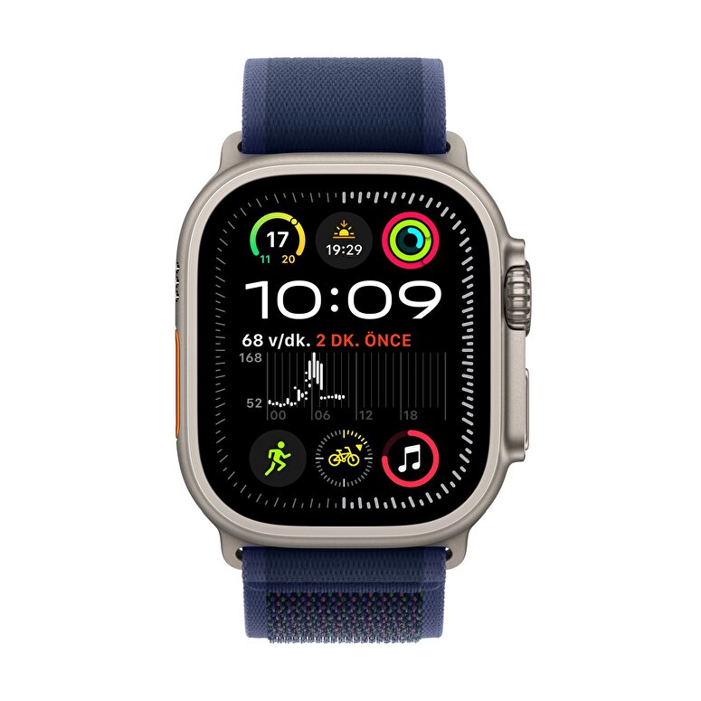 Apple Watch Ultra 2 GPS + Cellular 49mm Natürel Titanyum Kasa  Mavi Trail Loop - M/L  MX4L3TU/A