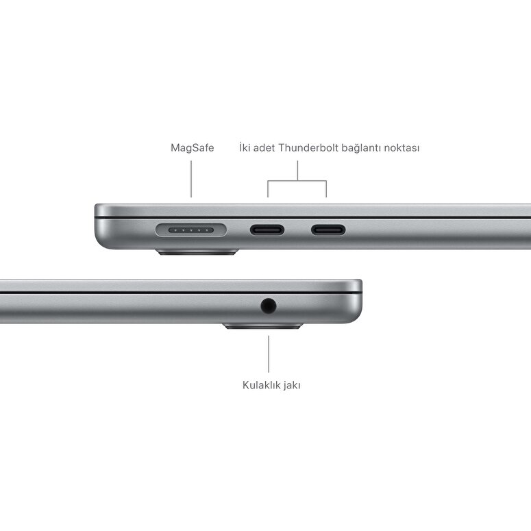 MacBook Air 13 inç M3 Çip 8CPU 10GPU 16GB Bellek 512GB SSD Uzay Grisi MXCR3TU/A