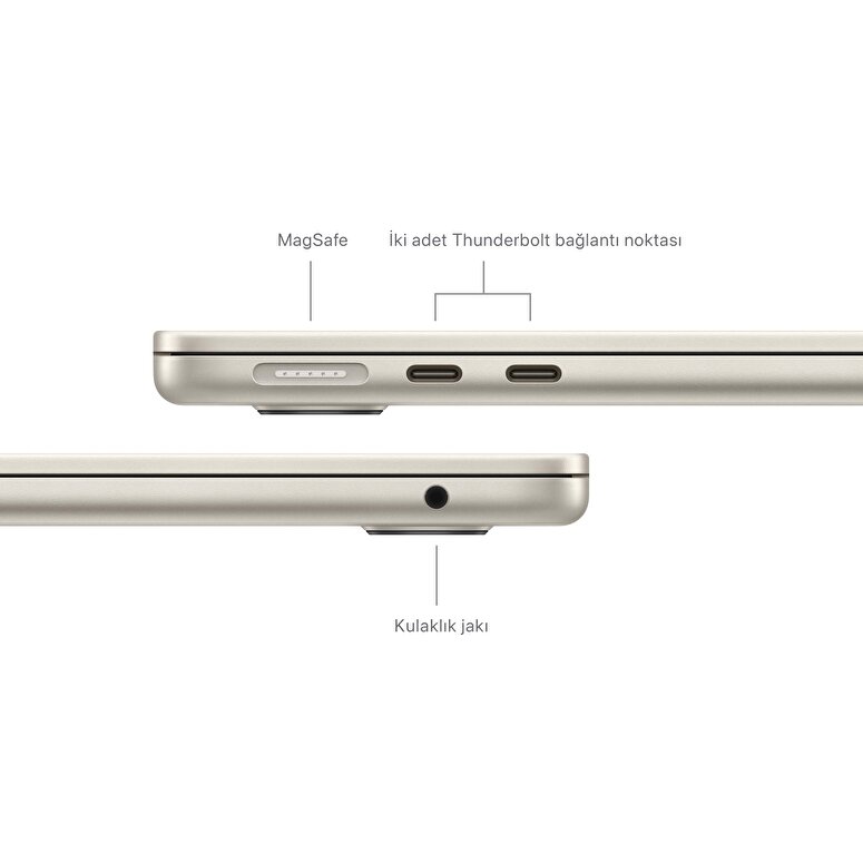 MacBook Air 13 inç M3 Çip 8CPU 10GPU 16GB Bellek 512GB SSD Yıldız Işığı MXCU3TU/A