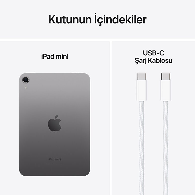 Apple iPad Mini 128GB 8.3" Wi-Fi Uzay Grisi  MXN63TU/A