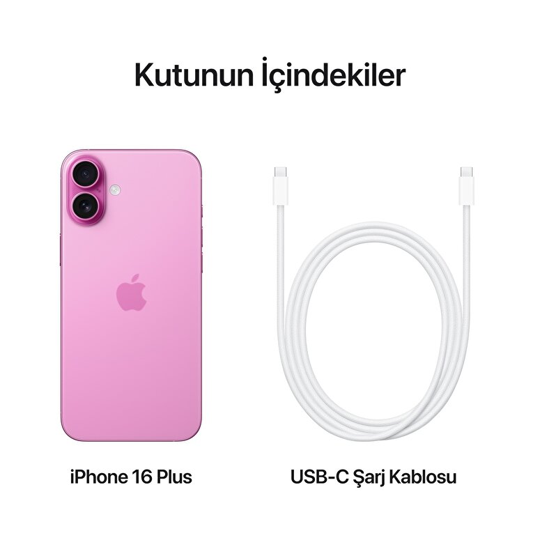 Apple iPhone 16 Plus 128GB Pembe  MXVW3TU/A