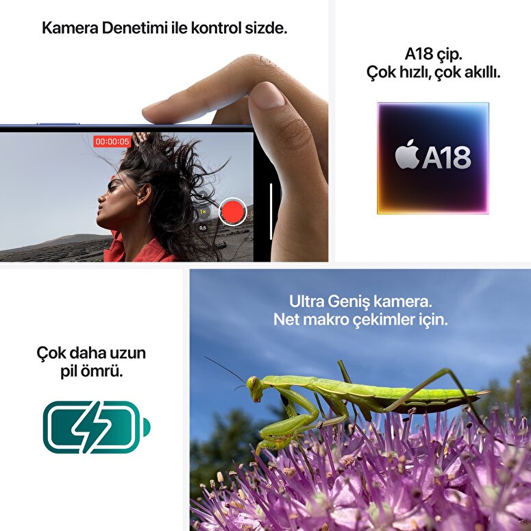 Apple iPhone 16 512GB Laciverttaş  MYER3TU/A