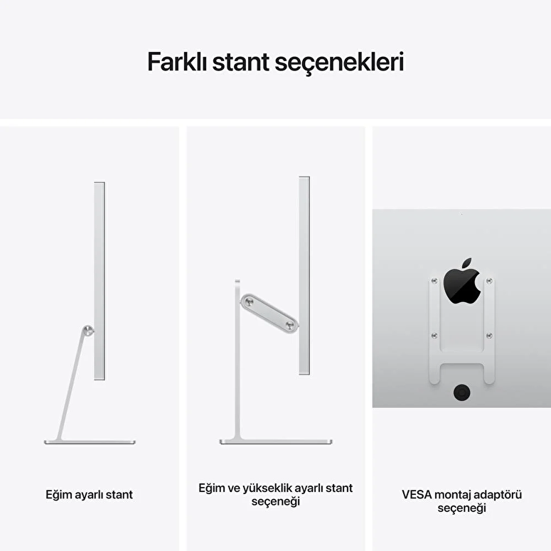Studio Display - Nano-texture cam - Eğim ve yükseklik ayarlı stant MYJJ3TU/A
