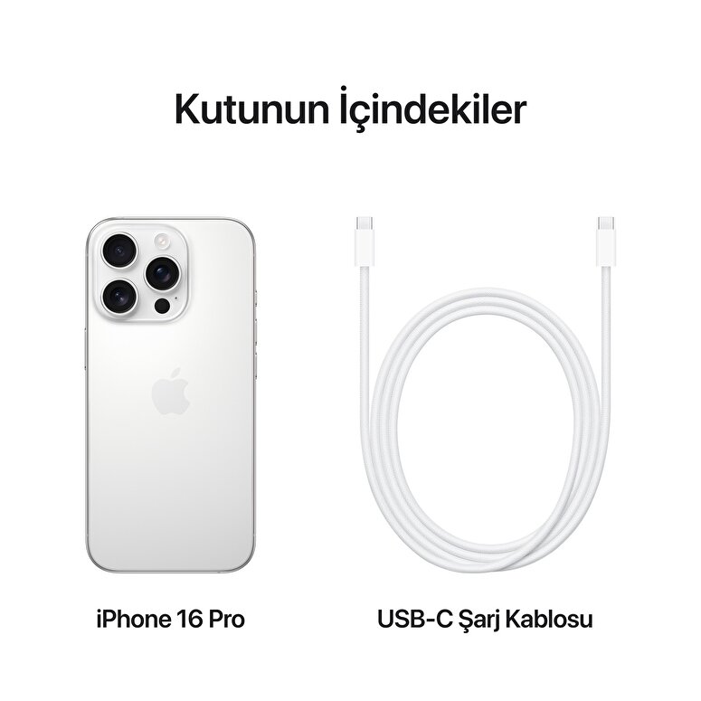 Apple iPhone 16 Pro 128GB Beyaz Titanyum  MYNE3TU/A