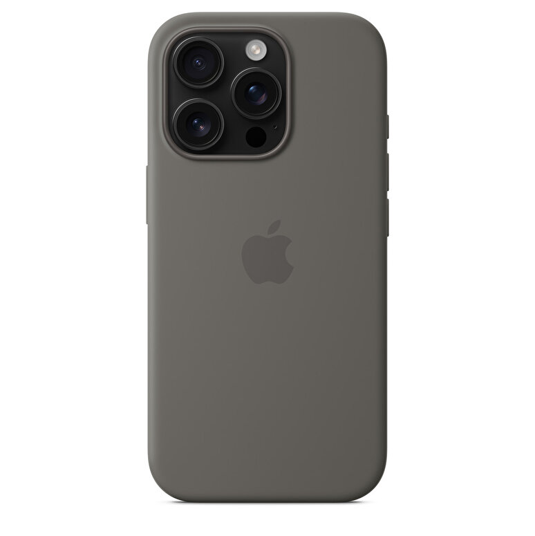 iPhone 16 Pro için MagSafe özellikli Silikon Kılıf - Taş Grisi MYYL3ZM/A