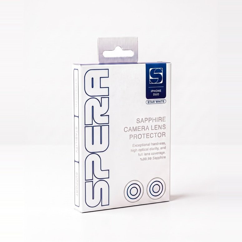 Spera iPhone Duo Safir Kamera Lens Koruyucu - Yıldız Beyazı SP-LP006